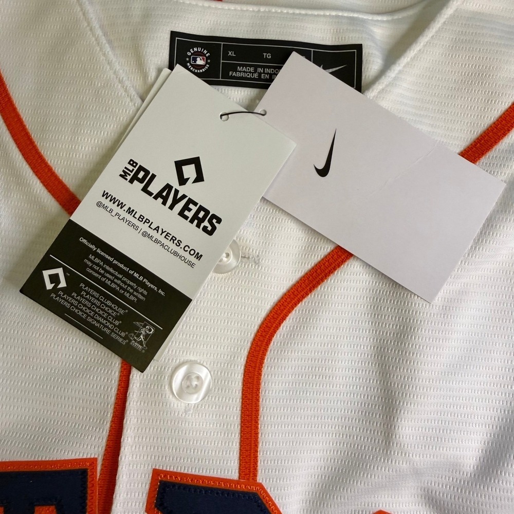 Houston Astros Framber Valdez 59 Nike White Home Replica Jersey XL NWT MLB - Picture 5 of 7